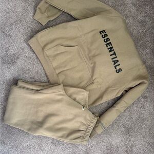 Fear of God Essentials Beige Loungewear Set DUPE